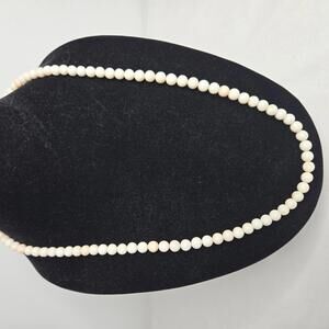 Vintage Angel Skin Coral Bead Necklace Sterling Silver Clasp Natural 18" 1960s
